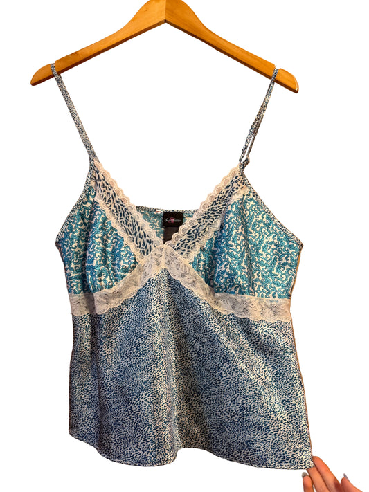 Silk sleep shirt blue (L)