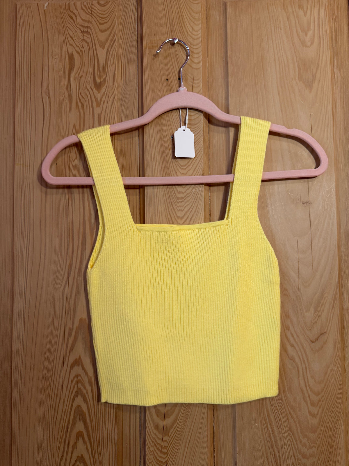 Ribbed cropped tank top